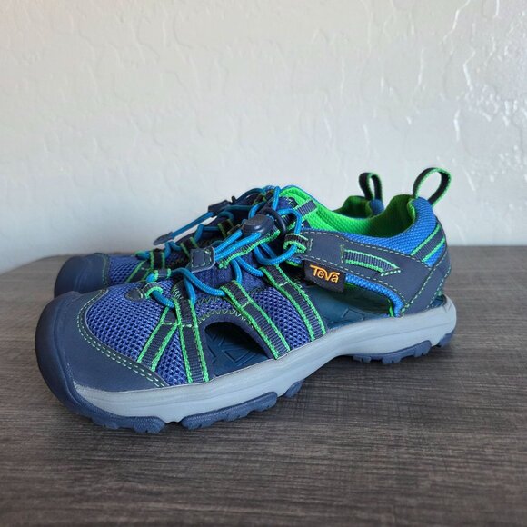 Teva Manatee Water Sandals Blue Size Kid's 1 Bungee Lace Closed Toe Outdoor Hike - Picture 9 of 9